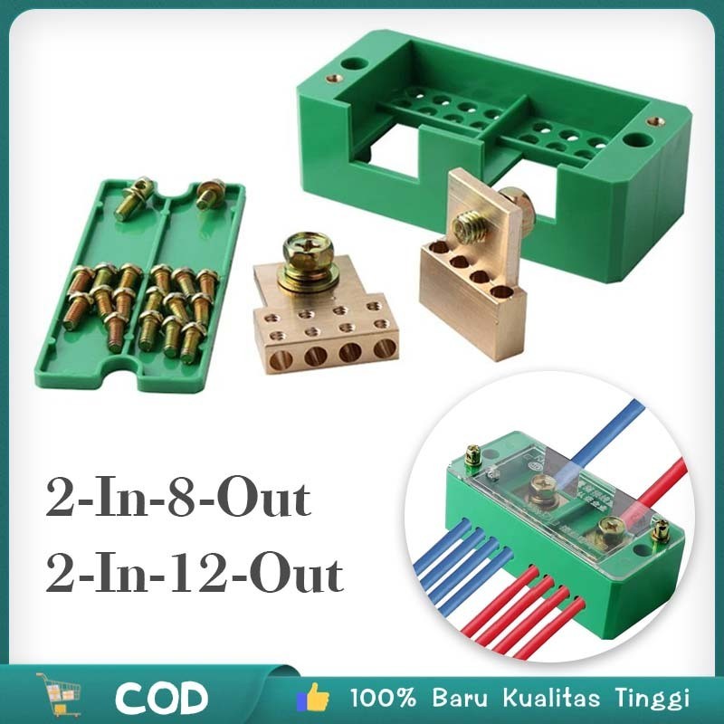 Tempat Terminal Kabel 2 In 8/12 Out Kotak Terminal Kabel Box Terminal Kabel Listrik Terminal Box Lis