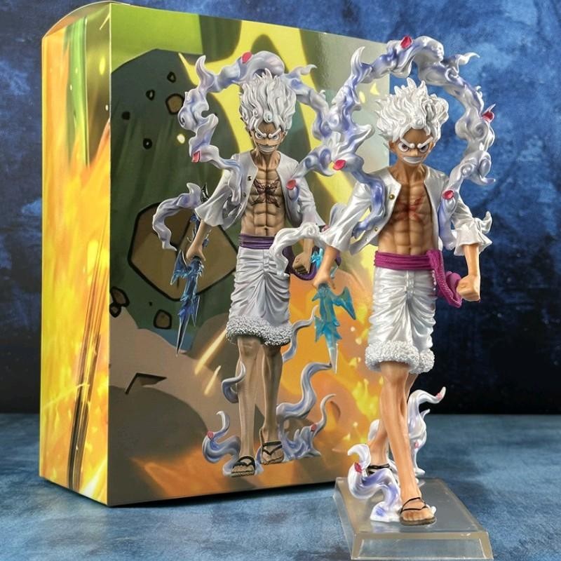 Action Figure One Piece Anime Monkey D Luffy Gear 5 Nika Gk Statue Collectible