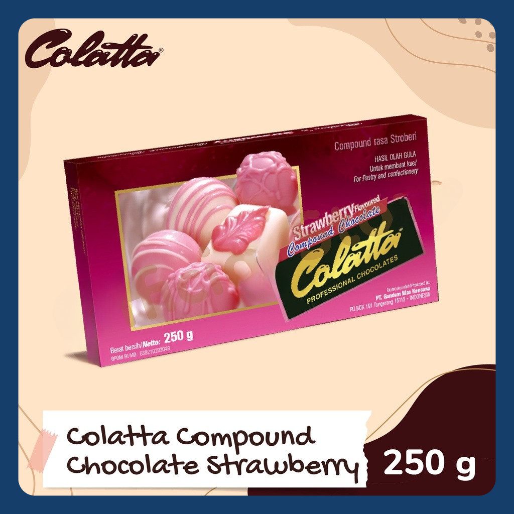 

Colatta Compound Chocolate Strawberry - Coklat Batang Strawberry 250g