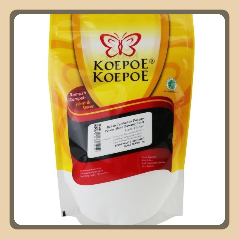 

koepoe koepoe bawang putih 1kg // Koepoe koepoe Perisa Alami Bawang Putih
