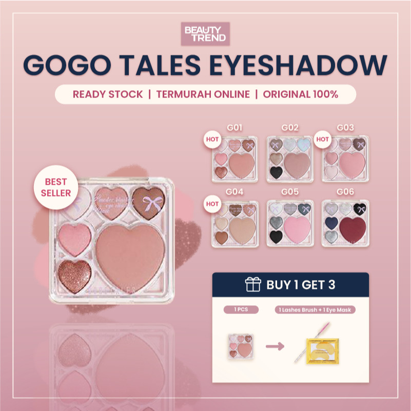[READY ORI] Gogo Tales Sweetheart Eyeshadow Gogo Tales All In One Blush Gogo Tales Eyeshadow GT747