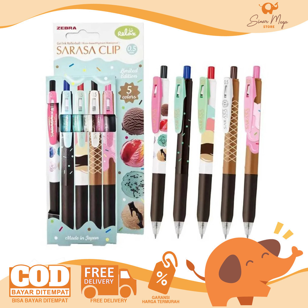 

SARASA Clip 0.5mm Ice Cream Color Gel Pen - Pulpen Warna SATUAN Limited Edition Murah