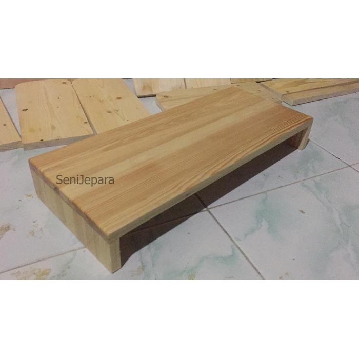 meja monitor / alas monitor / meja tv LED - natural SJ3243