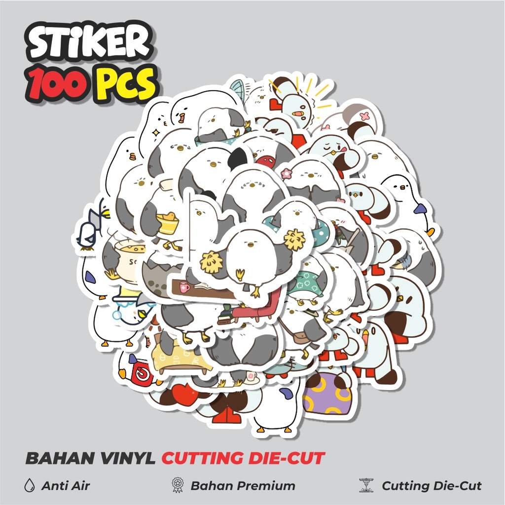 

Terbaru! 50 pcs Sticker Hewan Burung Camar Dekorasi Lucu Kreatif untuk Notebook, Skateboard, HP