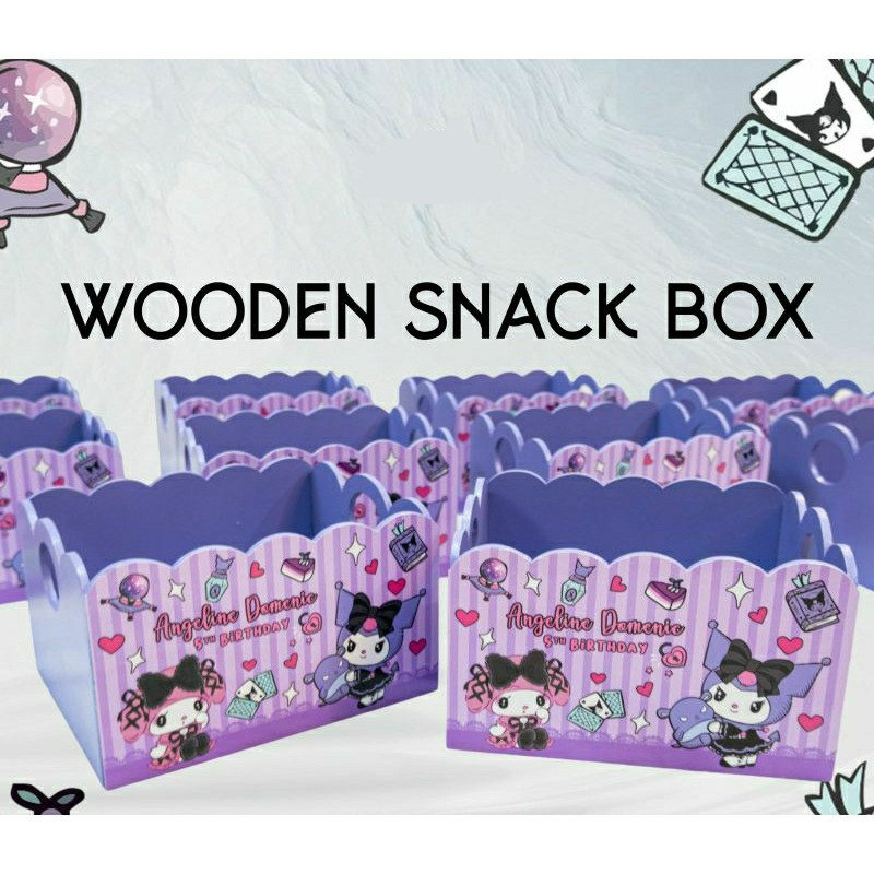 

Wooden Snack Box | Tempat Snack Lucu Free Custom Design