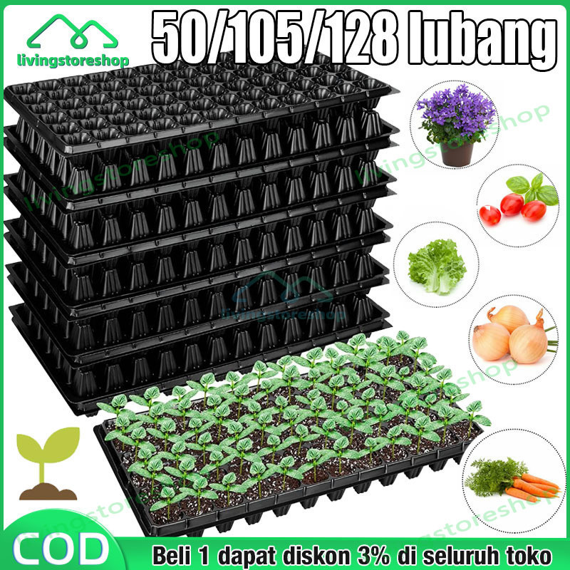 Tray Semai 50 105 128 Lubang 10-40pcs Potray 0.8mm Seedling Tray Dulang Benih Berkualitas Tinggi