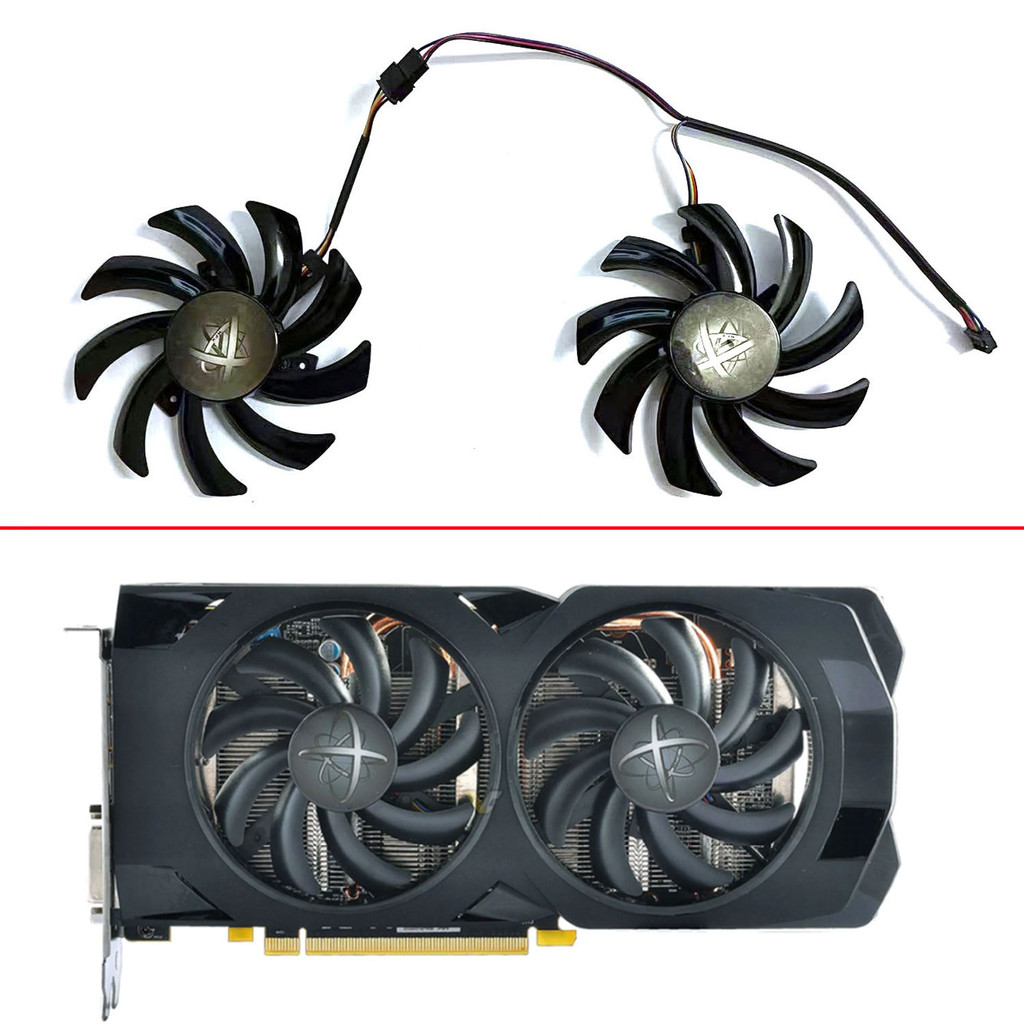 85MM 4PIN FDC10H12S9-C FDC10U12S9-C For XFX Radeon RX460 470 470D 474 480 Black Wolf Graphics Card R