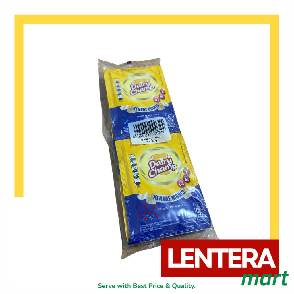 

Dairy Champ Susu Kental Manis 1 Pack isi 6x37gr LenteraMart