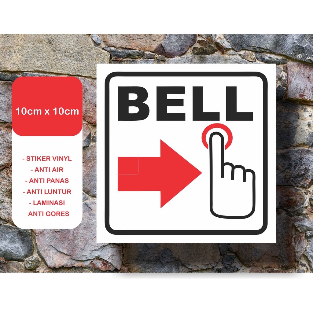 

STICKER BELL PANAH TAHAN AIR
