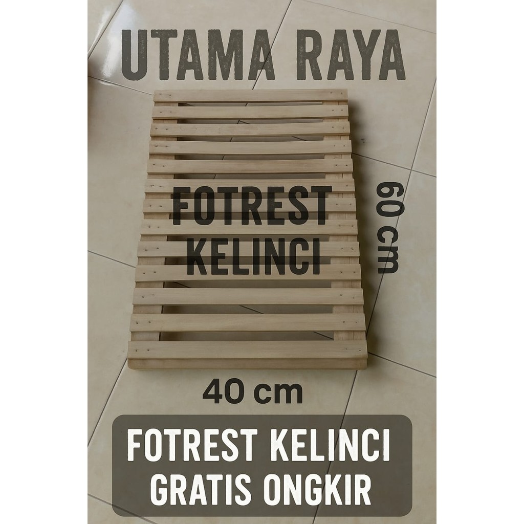 Footrest Bambu Alas Kandang Kucing Kelinci Ayam Anjing Bahan Bambu Tatakan Kandang Hewan Bambu