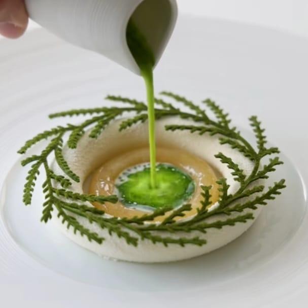 silicone  tuile model Pine Ring cocok untuk garnish atau cake decor berbahan coklat atau cookies