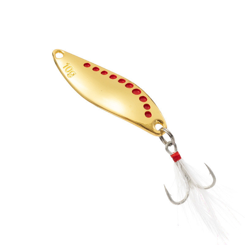 Lure Spoon Metalik Gold/Silver - Umpan Berkualitas Tinggi dengan Tambahan Sequin, Efektif di Air Taw