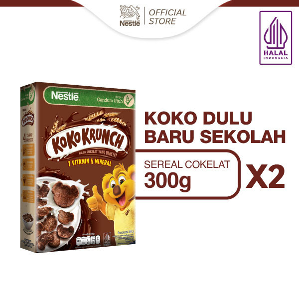 

Nestlé Koko Krunch Cereal 300g - 2 Pcs, Rasa Cokelat Dahsyat