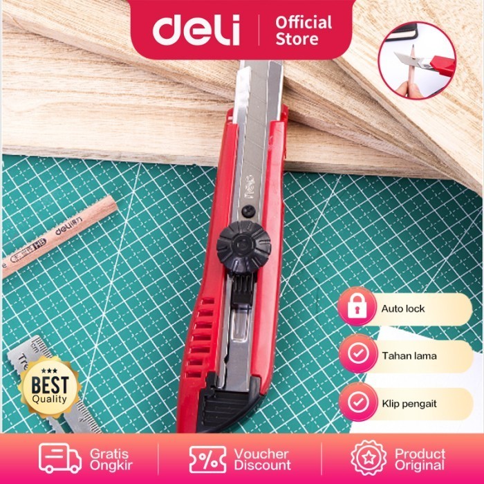 

DELI CD10040 Pisau Cutter Mini / Peralatan Sekolah Murah Hemat