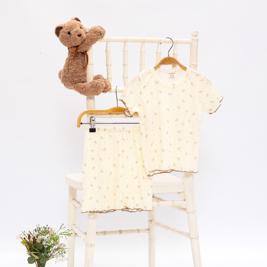 Navyzoo Dolby Knitt Print Setelan Baju Anak Perempuan Usia 1-6th