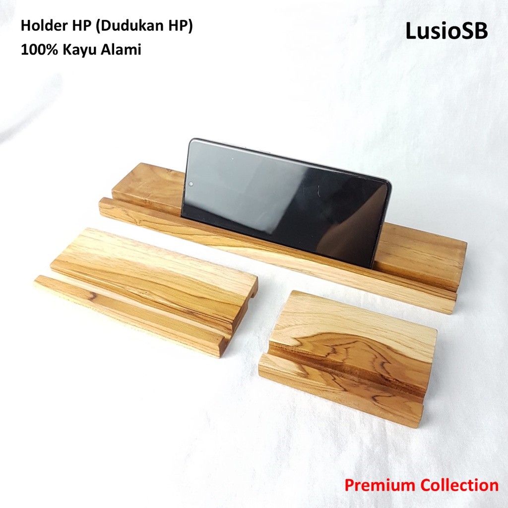 KAYOENAN  Holder HP Tablet Kayu / Dudukan Handphone / Tempat HP Tablet