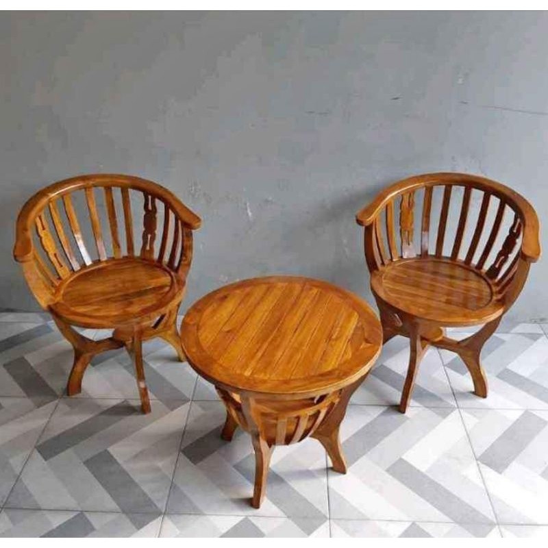 Kursi teras mangkok/kursi teras murah kursi kayu jati kursi teras depan rumah kursi tamu minimalis t