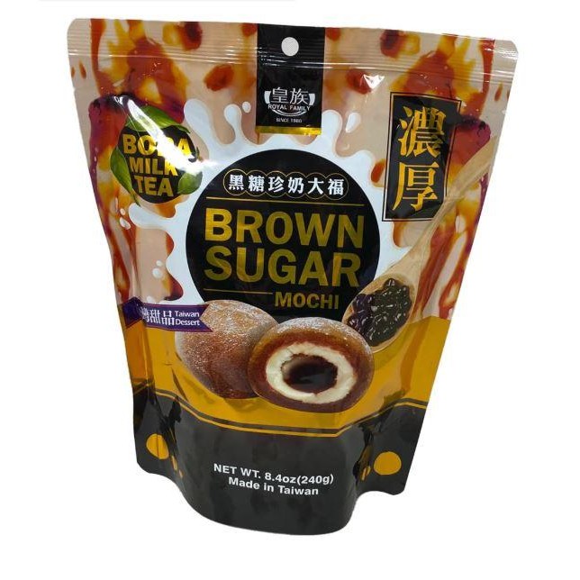 

Royal Family Brown Sugar Boba Milk Tea Flavour Mochi 240g