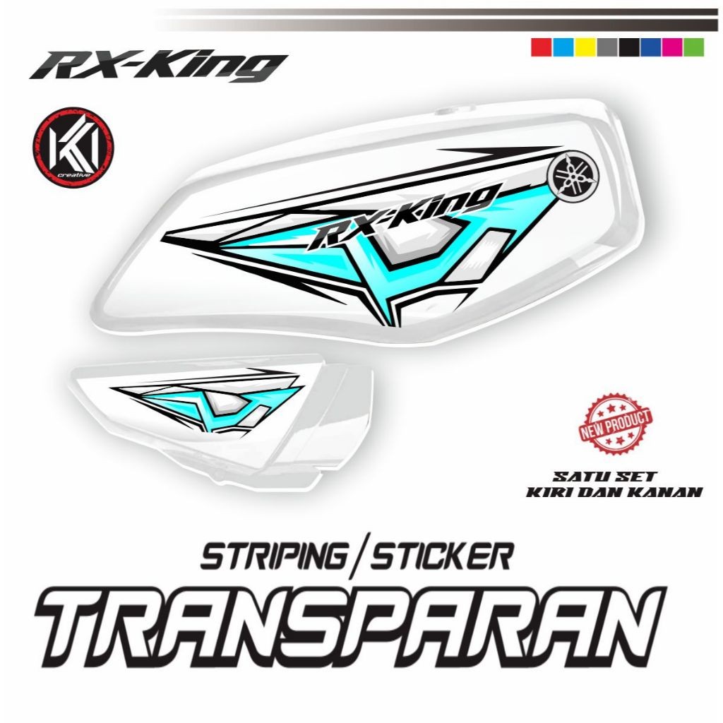PARIASI KEREN NEW STIRIPING STICKER TRANSFARAN/TRANSPARAN MOTOR RX-KING NEW VARIASI SIMPEL DAN ELEGA