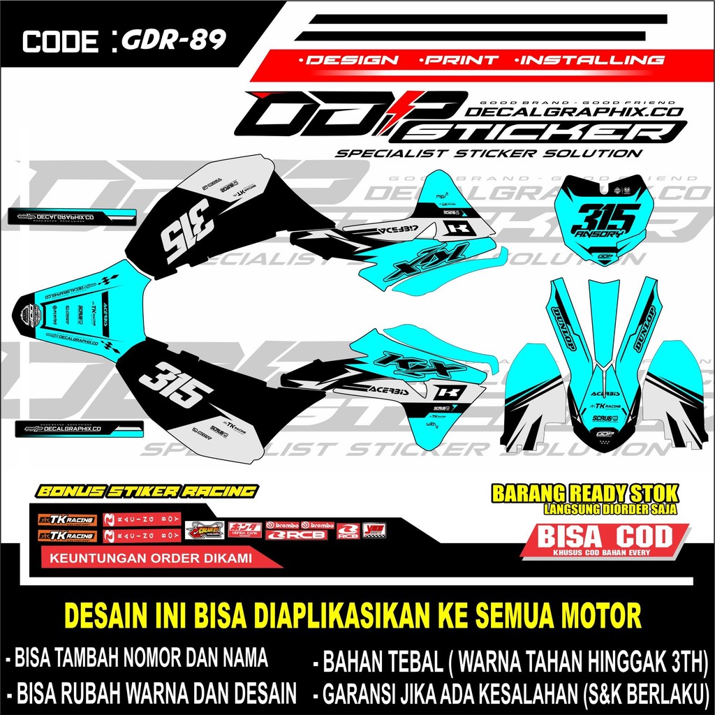DECAL STICKER KLX GORDON FULL BODY DECAL GORDON DECAL STIKER VARIASI FREE REQUEST-89