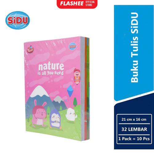 

Flashee Buku Tulis Sidu 32 Lembar 1 Pack Isi 10 Buku Paket Hemat untuk Kebutuhan Sekolah