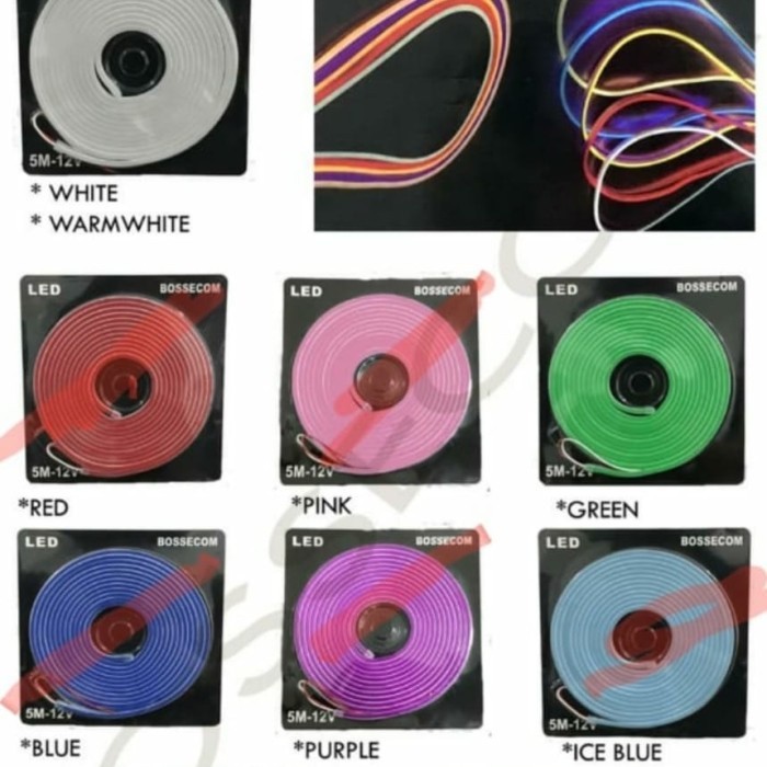 Bossecom Led Neon Flex, Led Strip Flexible 12V, 5 meter HIGH QUALITY