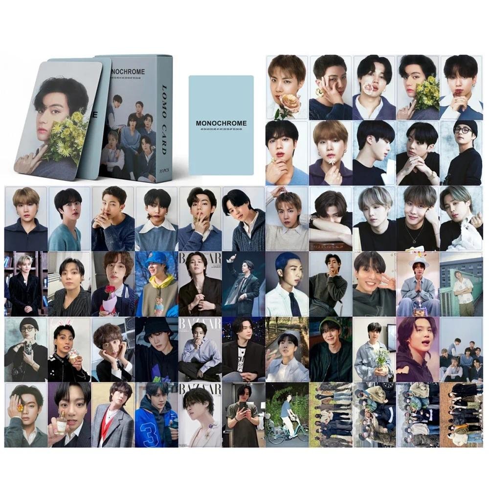 

55Pcs/Box Kpop MONOCHROME POP UP Photocards Lomo Cards Photo Card for Fans Collection
