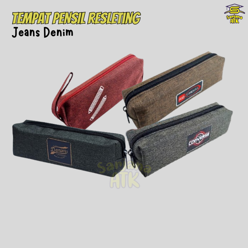

Tempat Pensil Resleting / Pencil Case Resleting / Pencil Case Jeans Denim