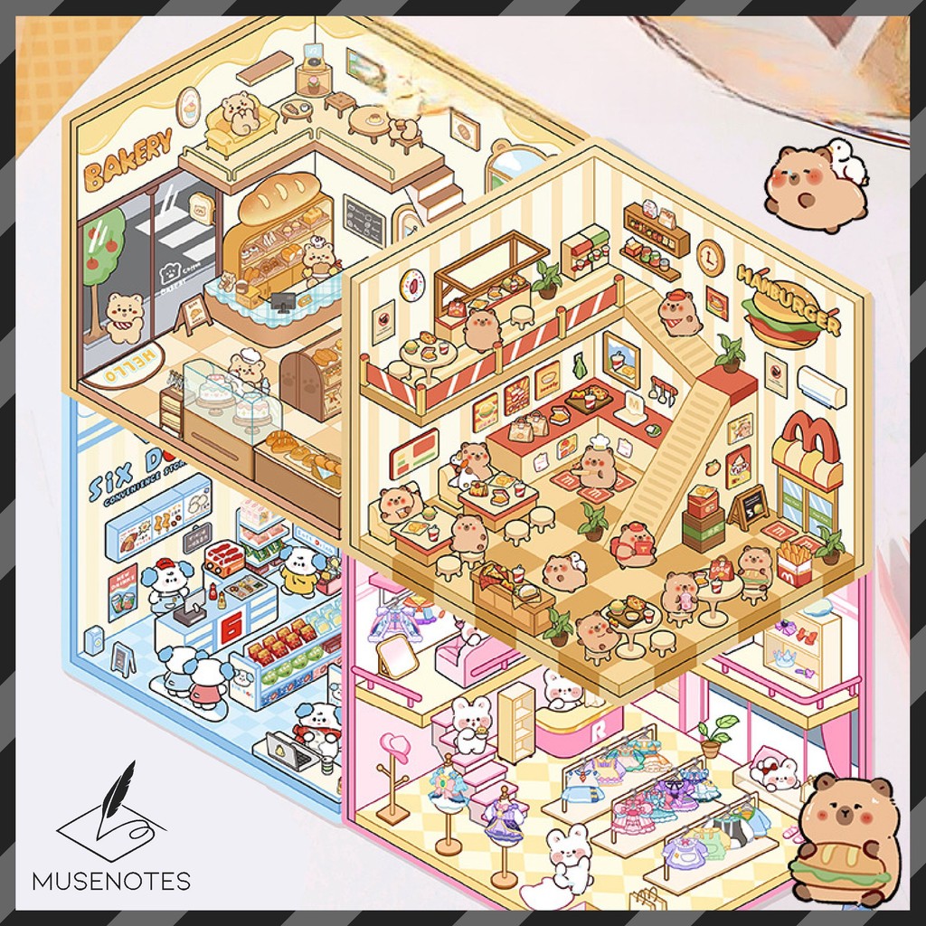 

Stiker 3D Premium Capybara Kapibara Satisfying Decoration Landscaping Creative Mainan Anak A-SK001