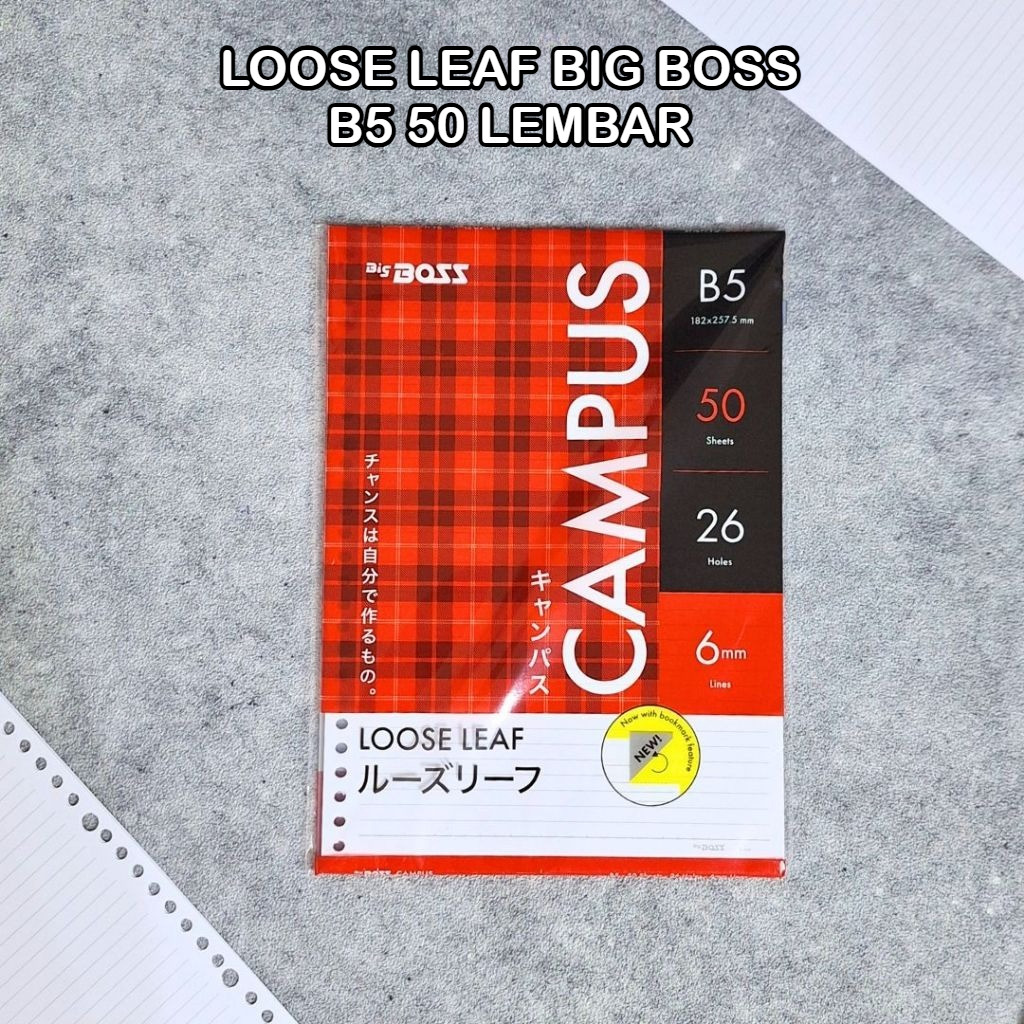 

Loose Leaf B5 isi 50 lembar GARIS BIG BOSS - BigBoss Loose Leaf B5 50 Lembar
