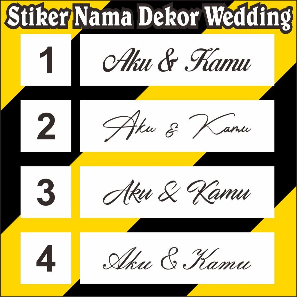 

Stiker Nama Cutting Sticker untuk Backdrop Dekorasi Lamaran Wooden Sign Wedding Sign Engagement