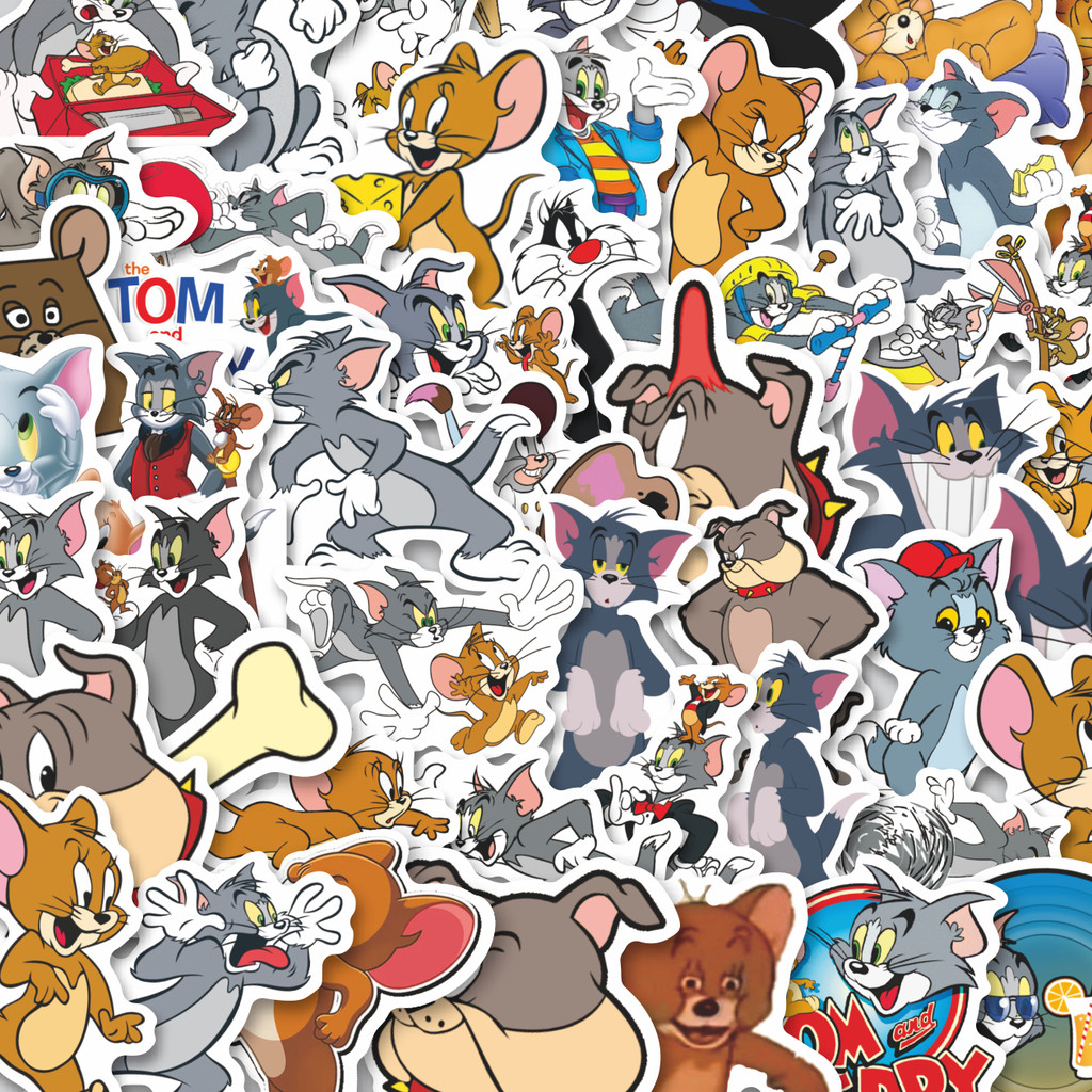 

Stiker Cutting Pack Sticker Kartun Tom And Jerry Isi 100Pcs Series Aesthetic Lucu Keren Untuk Koper Bahan Vynil