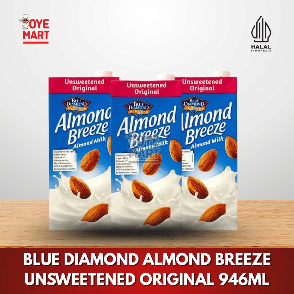 

BLUE DIAMOND ALMOND BREEZE UNSWEETENED ORIGINAL 946ML / ALMOND SUSU