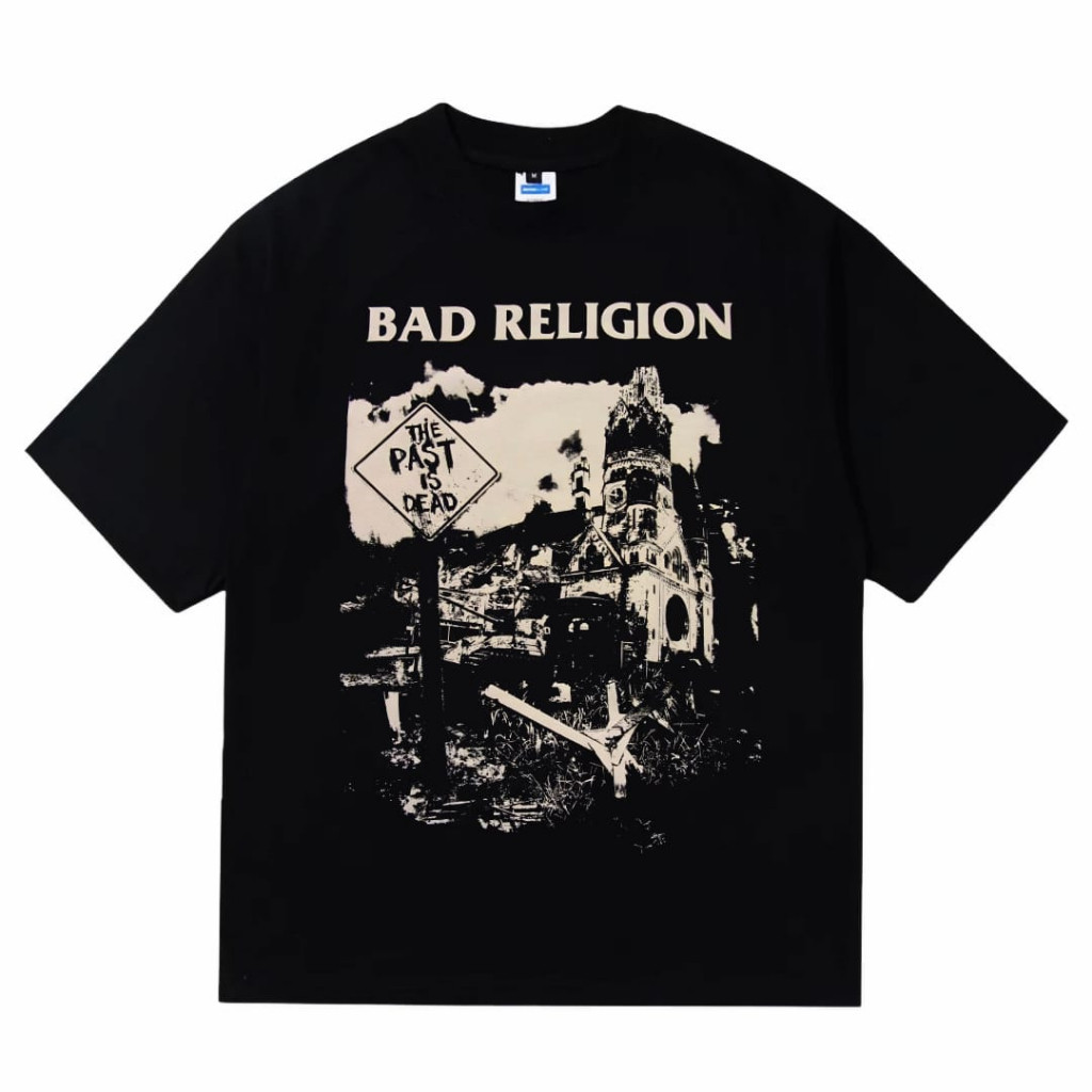KANO CLUB Nebula Tshirt BadReligion The Fast Vintage Kaos lengan pendek Hitam kaos