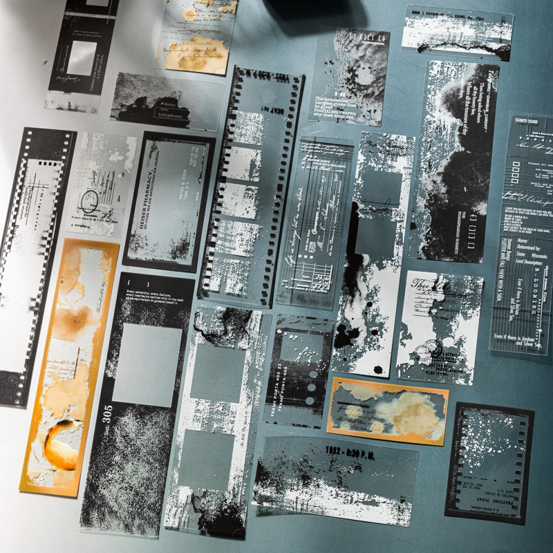 

20 pcs Vintage Scrapbooking Materials PET Sticker Junk Journal Decorative Label Stickers Diary Stationery Album School Supplies