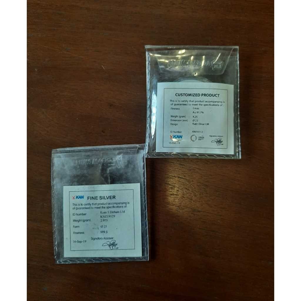 1 DINAR ANTAM SERTIFIKAT LOGAM MULIA EMAS 22 KARAT KOIN 2019 GOLD COIN MAHAR (RD)
