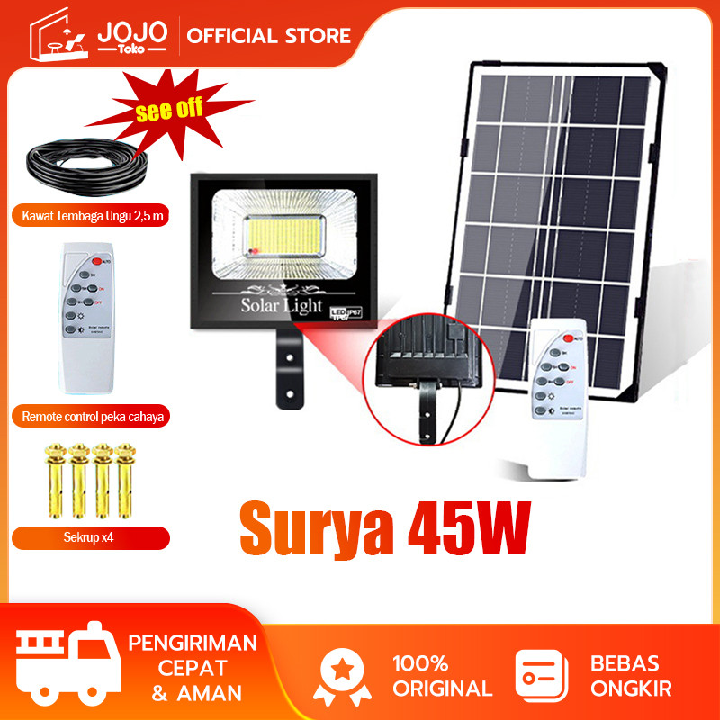 【COD】 40W 60W 100W 200W 300W 500W Lampu Panel Surya Lampu Taman Lampu Dinding Solar light Lampu Sury