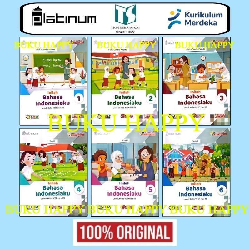 PLATINUM : Inilah Bahasa Indonesiaku Kelas 1 2 3 4 5 6 - Bahasa Indonesia SD  Tiga Serangkai Edisi R