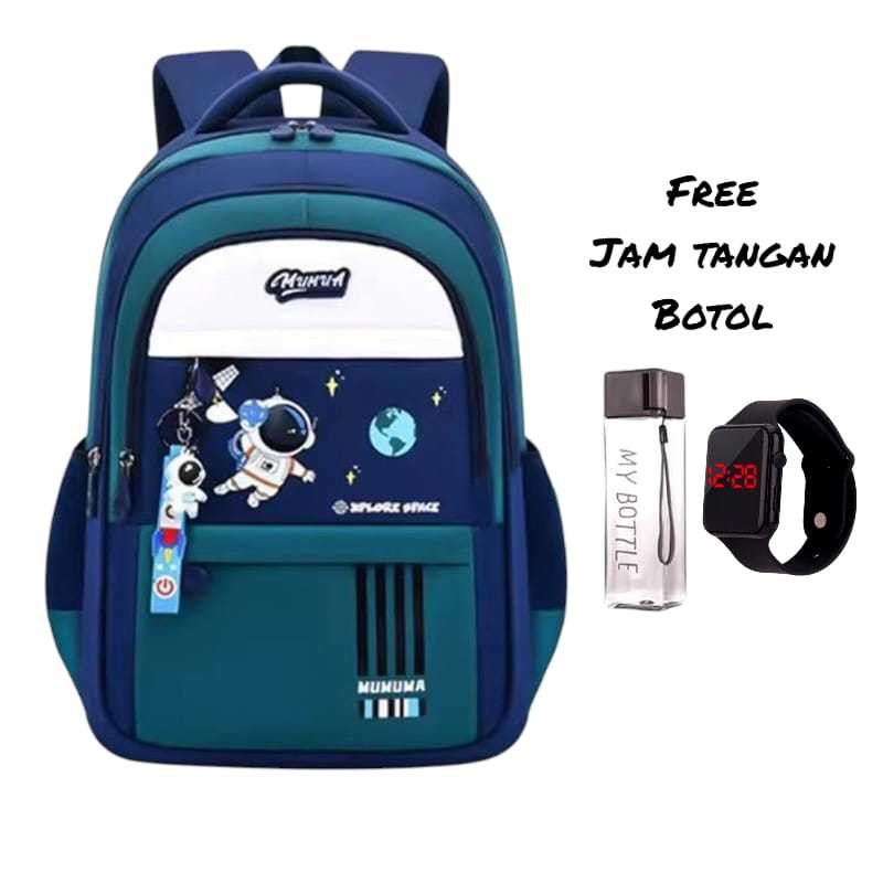 Tas Sekolah Anak Tas sekolah anak SD SMP SMA terbaru free botol/Tas ransel kekinian/tas anak laki-la