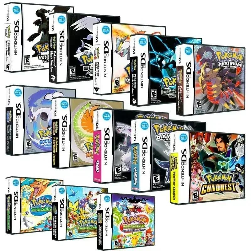

NDS Game Card Anime Peripheral Nds Game Card Pokemon Single Card Black Box Us Version Cartoon English Game Collection Boy Gifts
