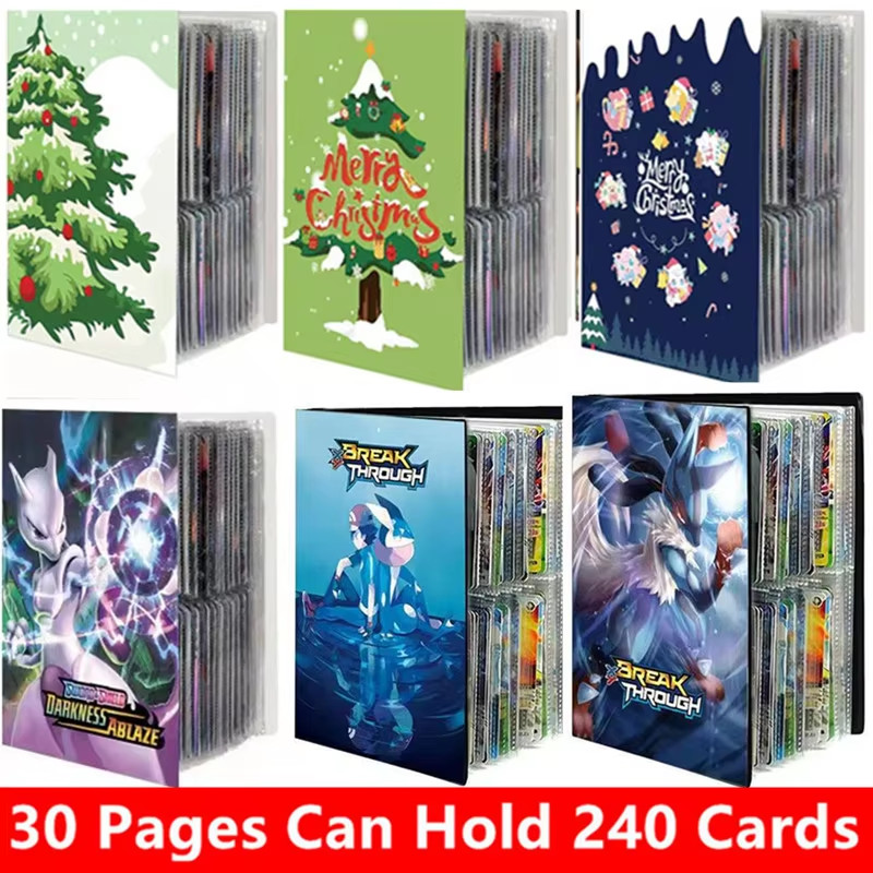 

240pcs Album Charizard Cards Album Book Cartoon Anime New 240PCS Game Card Holder Collection Folder Kid Cool Toy Gift