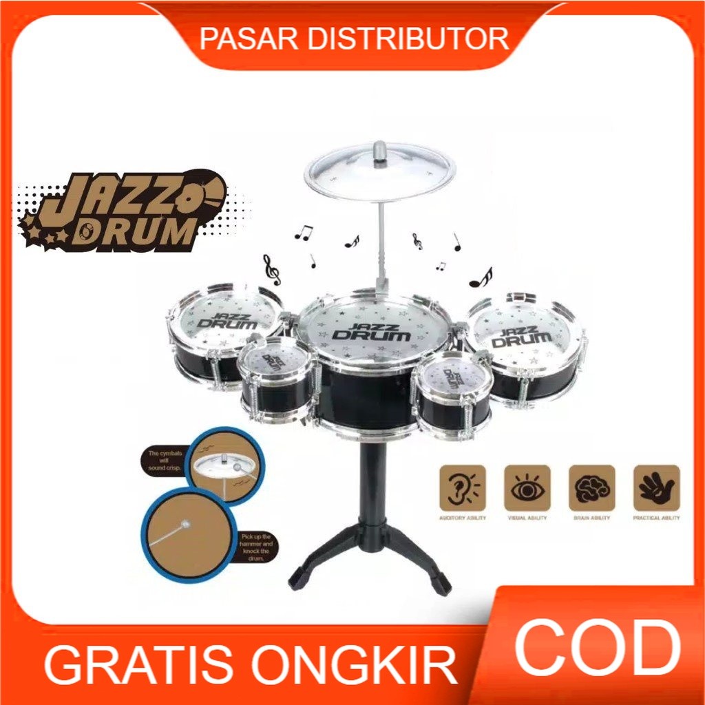Mainan Anak Drum Mainan Anak Jazz Drum Mainan Anak - Mainan Alat Musik Anak Jazz Drum Mainan Edukati