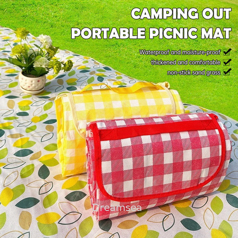Moisture-proof Beach Mat Portable Lawn Picnic Mat Waterproof Thickened Outdoor Picnic Mat