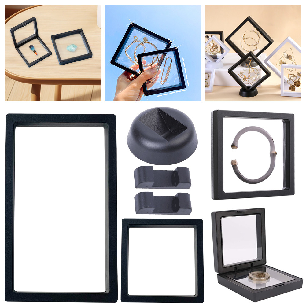 

3D Floating Frame Display Holder Acrylic Jewelry Storage Box Display Stand Creative for Antique Challenge Coins Medals Jewelry