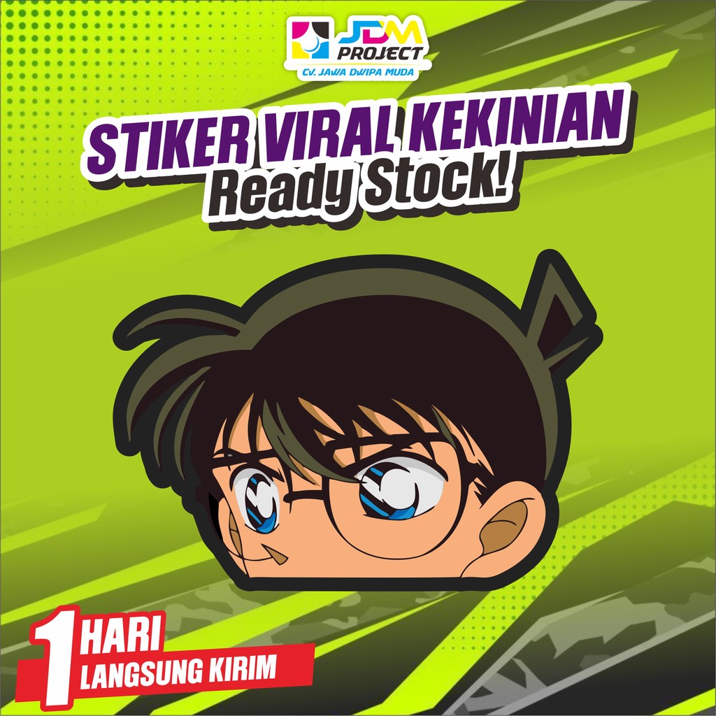 

JDM Project - Stiker Intip Detective Conan / Sticker Anime Waterproof