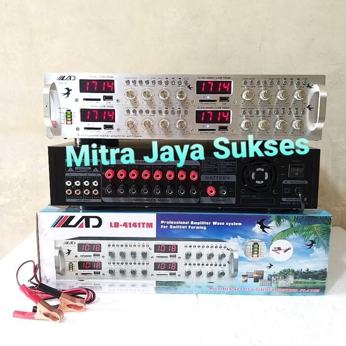Ampli Walet LAD LD 4141 TM 4 Player 8 Channel Plus Timer Amplifier Walet - Warna
