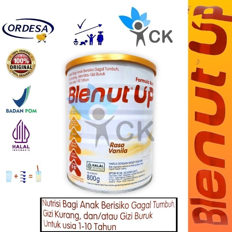

BLENUT-UP blenuten medis 400 / 800 GR susu formula untuk gizi kurang