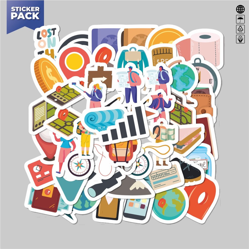 

[100PCS]Stiker Pack Stiker Geocaching GPS Aesthetic Vinyl Anti Air Dekorasi Sticker Laptop Buku Journal Koper Helm Casing HP Gitar Helm Skateboard