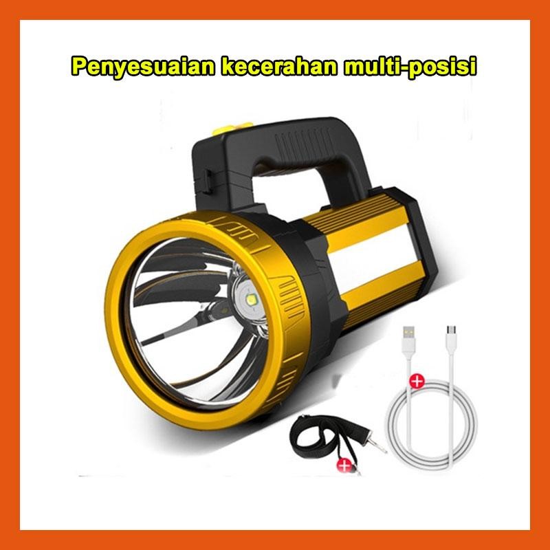 Power Bank Tahan Air IPX4 + Lampu Sorot LED Paling Terang - Multifungsi untuk Outdoor & Darurat