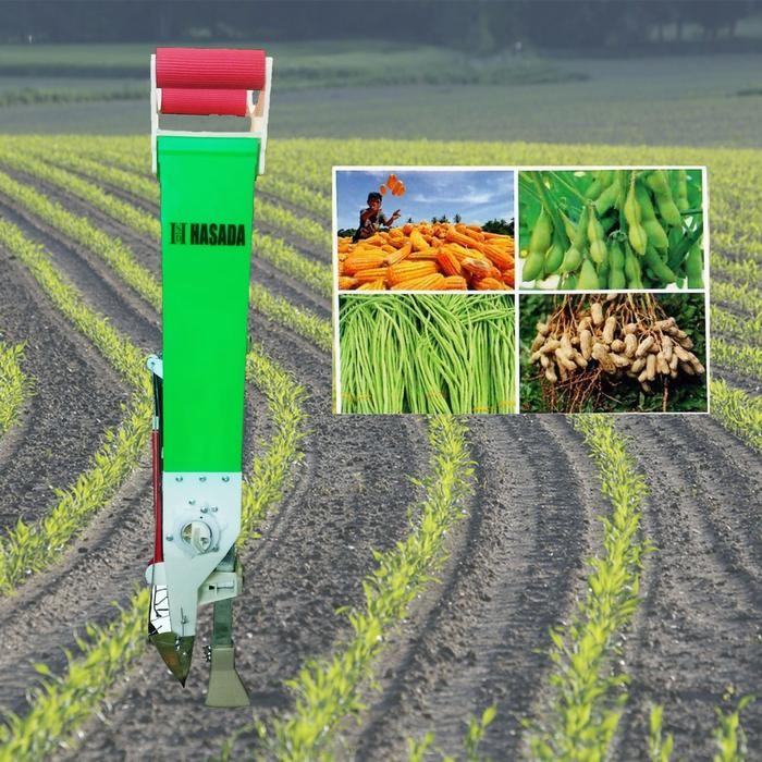 Double barrel SEEDER mesin tanam, mesin pemupukan jagung, kedelai, kacang, sayuran  | Alat pertanian